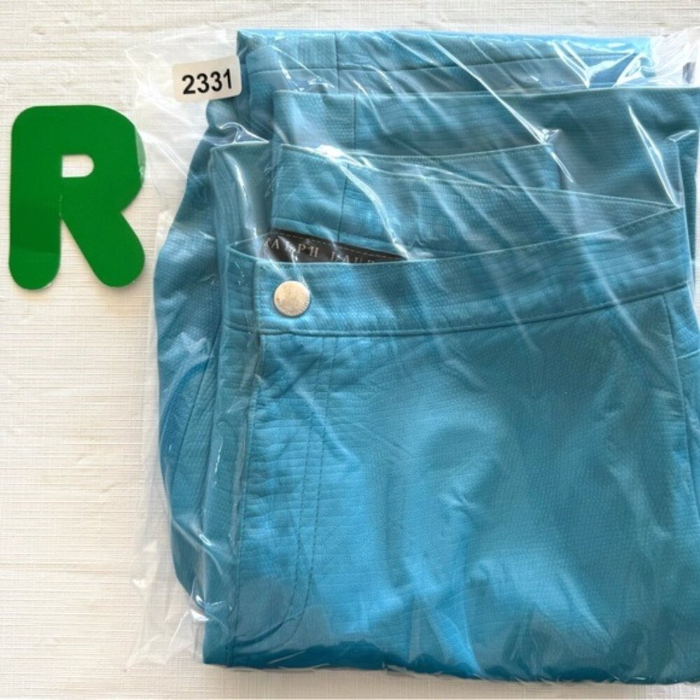 Ralph Laurent Black labell Vibrant Blue 100% Leather bootcut Pants 4 - Picture 13 of 15